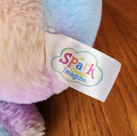 Easter Spark Create Imagine Bunny Rabbit Plush Pastel Bell Rattle Crinkle Pastel - Picture 7 of 8